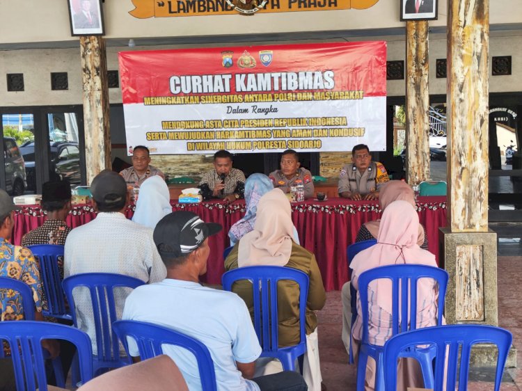 Melalui Curhat Kamtibmas, Polresta Sidoarjo Perkuat Sinergi dan Serap Aspirasi Warga